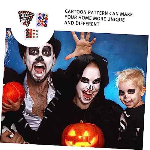 VICASKY 30 Blatt Teiliges Halloween Deko Sticker mit Cartoon Motiven Selbstklebend Lustige Kürbis Skelett und Spinnennetz Aufkleber für Geschenkverpackungen Notizbücher und von VICASKY