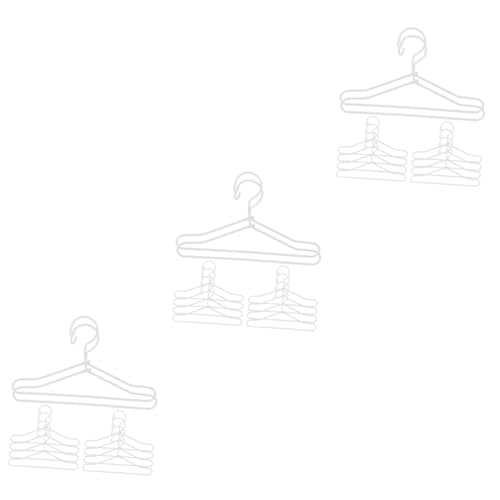 VICASKY 30 STK Mini-Aufhänger Kleiderbügel Ohrringe -Kleiderbügel Kleiderständer Puppen Kleidung Wäscheständer Rockbügel Kleiderbügel für Puppen Organizer für Puppenkleider klein Regal von VICASKY