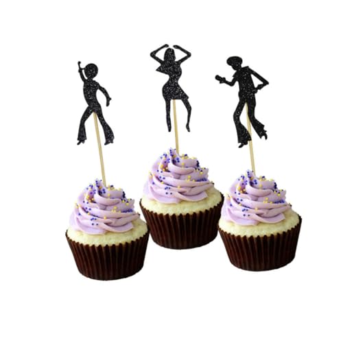 VICASKY 30 Stück Beachten Sie Kuchendeckel Beachten Sie Kuchendekorationen Cupcake Picks Hölzern Black VICASKY 30 Stück Beachten Sie Kuchendeckel Beachten Sie Kuchendekorationen Cupcake Picks Hölzern Black von VICASKY