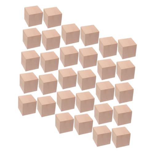 VICASKY 30 Stück Holzbauklötze Unbehandelte Bausteine aus Holz DIY Bastelmaterial für Kreative Lernspiele und Montessori Erziehung Hochwertiges für Jungen VICASKY 30 Stück Holzbauklötze Unbehandelte Bausteine aus Holz DIY Bastelmaterial für Kreative Lernspiele und Montessori Erziehung Hochwertiges für Jungen von VICASKY