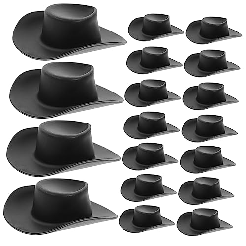 VICASKY 30St Mini-Cowboyhut Hüte Masse Miniaturhüte basteln Mini-Zylinder Hut Frauen Hüte für Frauen kinderspielzeuge Puppenhut kleine hüte für Party zarte kleine Hüte Plastik Black VICASKY 30St Mini-Cowboyhut Hüte Masse Miniaturhüte basteln Mini-Zylinder Hut Frauen Hüte für Frauen kinderspielzeuge Puppenhut kleine hüte für Party zarte kleine Hüte Plastik Black von VICASKY
