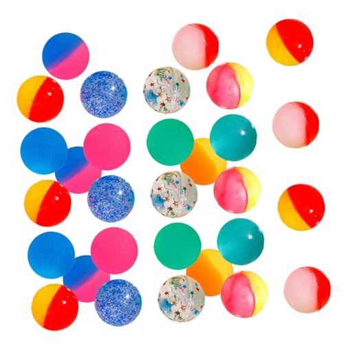 VICASKY 30Stücke Gummibälle Farbenfrohe Springende Spielzeuge Stressabbaubälle für Partytüten und Mitgebsel Leicht und Elastisch für Drinnen und Draußen von VICASKY
