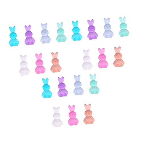 VICASKY 30Stücke Kaninchen Jelly Farbe Dekorationszubehör Für DIY Nagelkunst Cartoon Rabbit Nagelverzierung Für Nail Art Designs von VICASKY
