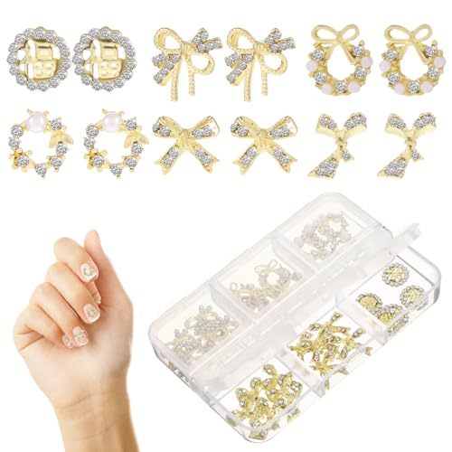 VICASKY 30Stücke Nagelcharms Glänzende Nageldekorationen Für Maniküre Vielseitige Designs Aus Stabiler Für Nagelstudios Und Heimgebrauch von VICASKY