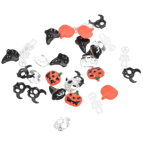 VICASKY 30Stücke Teiliges Halloween Nagel Charms Metallische Nageldekoration für Maniküre DIY Nagelschmuck Perfektes Zubehör für Halloween und Festliche Anlässe von VICASKY