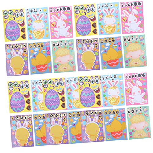 VICASKY 30blätter -Aufkleber Für Junge Mädchen DIY Puzzle Sticker Mit Hasen Eiern Und Küken Bastelspaß Für Ostern Designs Mit Je Aufklebern Für Kreative Dekoration Und Lernspielzeug VICASKY 30blätter -Aufkleber Für Junge Mädchen DIY Puzzle Sticker Mit Hasen Eiern Und Küken Bastelspaß Für Ostern Designs Mit Je Aufklebern Für Kreative Dekoration Und Lernspielzeug von VICASKY