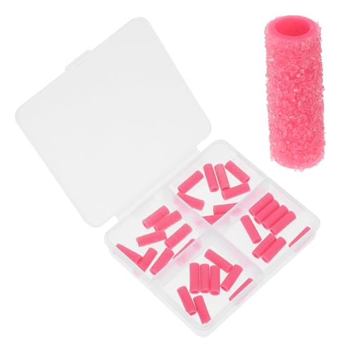 VICASKY 32 Stück Schleifkreis Bußgeld Nagelpolsterblock Band Maniküre goldenes Schleifpapier Schleifmittel Schleifbänder bohren Schleifhülse Sandbänder Sandpapier Rosa von VICASKY