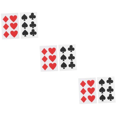 VICASKY 36 Stck. Teiliges Poker Cup Sticker Kreative Selbstklebende Trinkmarkierer aus Hochwertigem PVC Glasklare Glänzende Spielkartenmotive für Party und Glücksspiel Dekoration von VICASKY