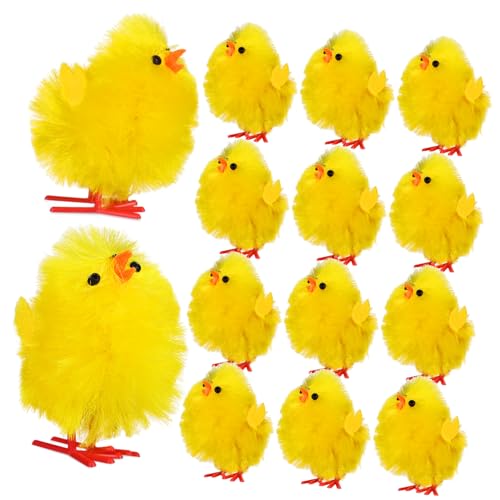 VICASKY 36 Stk Dekoratives Küken Osterkorb Stuffers Mini-Küken-Figuren Hühnerfigur cute decor easter egg decoration gefälschte Osterhühner falsche Küken Chemiefaser und Kunststoff Yellow VICASKY 36 Stk Dekoratives Küken Osterkorb Stuffers Mini-Küken-Figuren Hühnerfigur cute decor easter egg decoration gefälschte Osterhühner falsche Küken Chemiefaser und Kunststoff Yellow von VICASKY