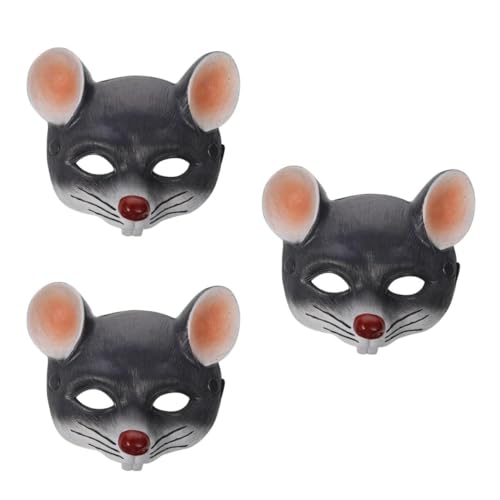 VICASKY 3D Rattenmaske Für Erwachsene Und - Realistische Tiermaske Für Halloween - Karneval Und Kostümpartys Hellgraue Gesichtsabdeckung Ideal Für Kostüm Requisiten Und Schaurige Feiern von VICASKY
