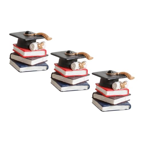 VICASKY 3Stücke Doktorhut und Buch Cupcake Topper Tortendekoration für Abschlussfeiern Graduation Cake Decor für Feierlichkeiten VICASKY 3Stücke Doktorhut und Buch Cupcake Topper Tortendekoration für Abschlussfeiern Graduation Cake Decor für Feierlichkeiten von VICASKY