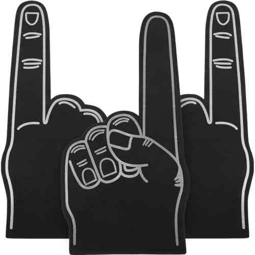 VICASKY 3pcs schaumstofffinger gladiatoren riesige schaumstofffinger schwarze schaumstoffhände jubel-requisiten für sportveranstaltungen spiele VICASKY 3pcs schaumstofffinger gladiatoren riesige schaumstofffinger schwarze schaumstoffhände jubel-requisiten für sportveranstaltungen spiele von VICASKY
