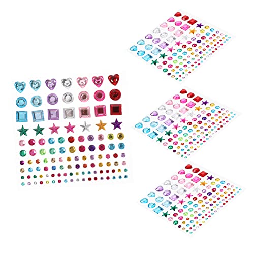 VICASKY Selbstklebende Strass-Sticker - Schmucksteine zum Basteln Stern- Und Herzform 4 Bögen Hochglanz VICASKY Selbstklebende Strass-Sticker - Schmucksteine zum Basteln Stern- Und Herzform 4 Bögen Hochglanz von VICASKY