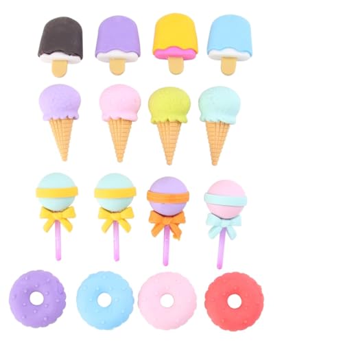 VICASKY 4 Boxen Fruchtige Tier Radiergummis Kreative Schreibwaren für Eiscreme Lollipop und Donut für Schule und Bastelarbeiten VICASKY 4 Boxen Fruchtige Tier Radiergummis Kreative Schreibwaren für Eiscreme Lollipop und Donut für Schule und Bastelarbeiten von VICASKY