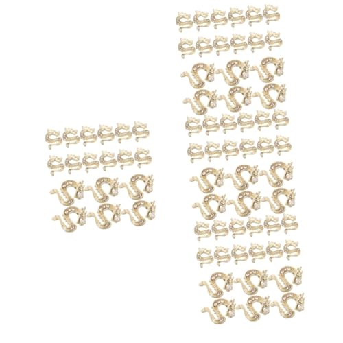 VICASKY 4 Sätze Maniküre-dekore Nagel Dekoration Maniküre-edelsteine Maniküre-ornamente Maniküre Reiz Manikürezubehör Zinklegierung Golden 50 Stück * 4 von VICASKY