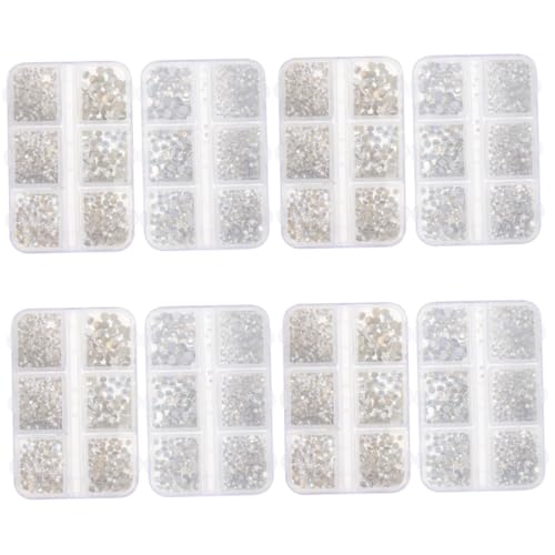 VICASKY 4 Sätze Nailart-accessoires Mit Strasssteinen Regenbogen Uv Basteln Goldene Nagelanhänger Nail Strass-kit Diy-strassstein-kit Kunstnagel-strass-anhänger Pp 2boxen*4 von VICASKY