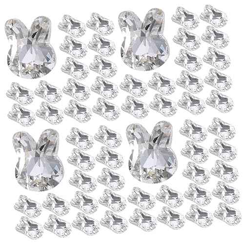 VICASKY 4 Sätze Schmuck Mit Nageldiamanten Für Gefälscht Cartoon-nagelkunst-anhänger Nagelkunstabziehbilder Nagel Charms Deko Luxusnagelzauber Cartoon-nagelschmuck Kristall 20 Stück * 4 von VICASKY