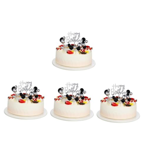 VICASKY 4 Sätze Schwarzgoldene Kuchendekoration Kuchenbällchen-topper-dekorationen Tortenaufleger Alles Zum Geburtstag Kucheneinsatz-topper-dekoration Torteneinsatz Topper Papier VICASKY 4 Sätze Schwarzgoldene Kuchendekoration Kuchenbällchen-topper-dekorationen Tortenaufleger Alles Zum Geburtstag Kucheneinsatz-topper-dekoration Torteneinsatz Topper Papier von VICASKY