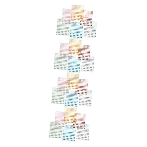 VICASKY 4 Sätze Strass-aufkleber Gesicht Edelsteine Mehrzweckaufkleber Schmuckzubehör Glitzer-juwelen-aufkleber Bastelaufkleber Strass-kunststoff 6 Blätter * 4 von VICASKY