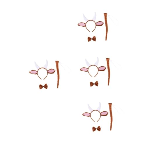 VICASKY 4 Sätze Tierkostüm Ziegenhörner Haarreif Set mit Fliege und Verstellbares Animal Headband für Kostümparty Halloween Cosplay und Erwachsene VICASKY 4 Sätze Tierkostüm Ziegenhörner Haarreif Set mit Fliege und Verstellbares Animal Headband für Kostümparty Halloween Cosplay und Erwachsene von VICASKY