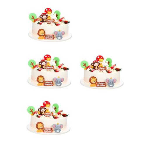 VICASKY 4 Sets Kuchendekoration Weicher Kleber Geburtstagsparty Dekorationen Dschungel Babyparty Dekorationen Tier Geburtstags Kuchenaufsatz Kleine Tiere Kuchenaufsatz VICASKY 4 Sets Kuchendekoration Weicher Kleber Geburtstagsparty Dekorationen Dschungel Babyparty Dekorationen Tier Geburtstags Kuchenaufsatz Kleine Tiere Kuchenaufsatz von VICASKY