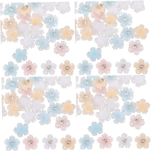 VICASKY 4 Stück 2 Eistransparent-harzpunktbohrer Nagel Charms Nagelblumen-anhänger Charme Schmücken Nagelkunstzubehör Nageljuwelen Nagelkunst-anhänger Maniküre Reiz Nägel Bunt Deko von VICASKY
