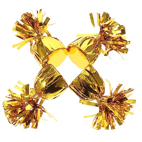 VICASKY 4 Stück Ballongewicht Pendants Goldene Ballonbeschwerer für Hochzeit und Geburtstag für Helium Folien und Latexballons Dekoration für Partys und Feiern von VICASKY