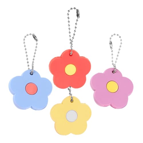 VICASKY 4 Stück Bunte Schlüsselhüllen aus Weichem PVC Schützende Schlüsselabdeckungen mit Blumenmotiv Leichte Einfache Installation für Hausschlüssel und Schlüsselbund von VICASKY