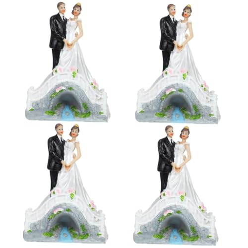 VICASKY 4 Stück Elegante Hochzeitskuchen Dekoration Brautpaar Figur aus Langlebigem Resin Gestaltet für Hochzeitstorten Vielseitiger Cake Topper für Romantische Feierlichkeiten und VICASKY 4 Stück Elegante Hochzeitskuchen Dekoration Brautpaar Figur aus Langlebigem Resin Gestaltet für Hochzeitstorten Vielseitiger Cake Topper für Romantische Feierlichkeiten und von VICASKY
