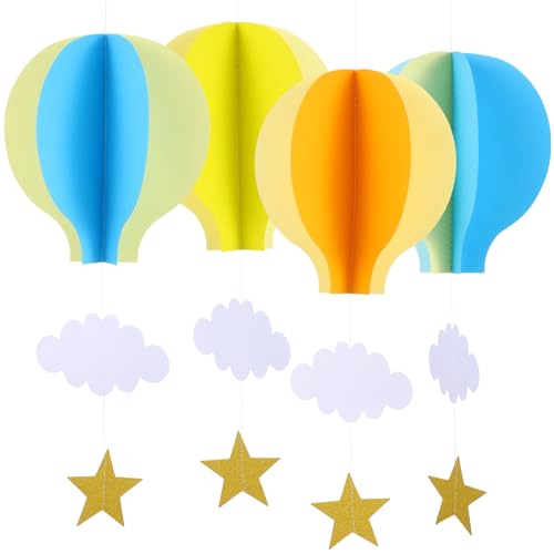 VICASKY 4 Stück Hängende Heißluftballon Dekorationen Papiergirlanden für Hochzeiten Geburtstagsfeiern Babypartys und Weihnachtsfeiern Romantische Hochwertige Papierverarbeitung VICASKY 4 Stück Hängende Heißluftballon Dekorationen Papiergirlanden für Hochzeiten Geburtstagsfeiern Babypartys und Weihnachtsfeiern Romantische Hochwertige Papierverarbeitung von VICASKY