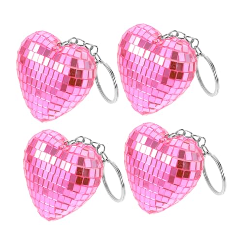VICASKY 4 Stück Herzförmiger Disco Ball Schlüsselanhänger Reflektierende Mini Hängekugeln Glatt Poliert Vielseitige Partydeko und Geschenkidee für Weihnachten Geburtstag Modisches VICASKY 4 Stück Herzförmiger Disco Ball Schlüsselanhänger Reflektierende Mini Hängekugeln Glatt Poliert Vielseitige Partydeko und Geschenkidee für Weihnachten Geburtstag Modisches von VICASKY