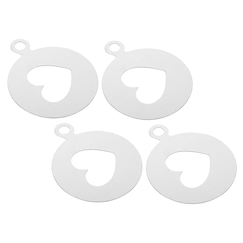 VICASKY 4 Stück Kaffee Druckformen Kaffee Schablonen Werkzeugförmige Kaffee Dekorationen Für Kaffeebar Dekorationsvorlage Kaffee Zubehör Hello Latte Art Schablonen Silber Edelstahl VICASKY 4 Stück Kaffee Druckformen Kaffee Schablonen Werkzeugförmige Kaffee Dekorationen Für Kaffeebar Dekorationsvorlage Kaffee Zubehör Hello Latte Art Schablonen Silber Edelstahl von VICASKY