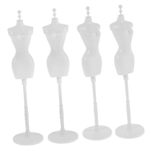 VICASKY 4 Stück Kielmodellständer Puppenkleiderhalter Schneiderpuppenkörper Puppenschaufensterpuppe Für Kleidung Puppen-Mannequin-modellständer Puppenkleiderständer Plastik Weiß VICASKY 4 Stück Kielmodellständer Puppenkleiderhalter Schneiderpuppenkörper Puppenschaufensterpuppe Für Kleidung Puppen-Mannequin-modellständer Puppenkleiderständer Plastik Weiß von VICASKY