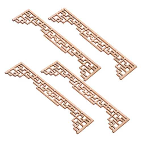 VICASKY 4 Stück Miniatur Holz Onlays Chinesische Architektonische Balken Applikationen Unbehandelt für DIY Puppenhaus Sandtisch Dekoration Handgefertigte Modellbau Zubehör VICASKY 4 Stück Miniatur Holz Onlays Chinesische Architektonische Balken Applikationen Unbehandelt für DIY Puppenhaus Sandtisch Dekoration Handgefertigte Modellbau Zubehör von VICASKY