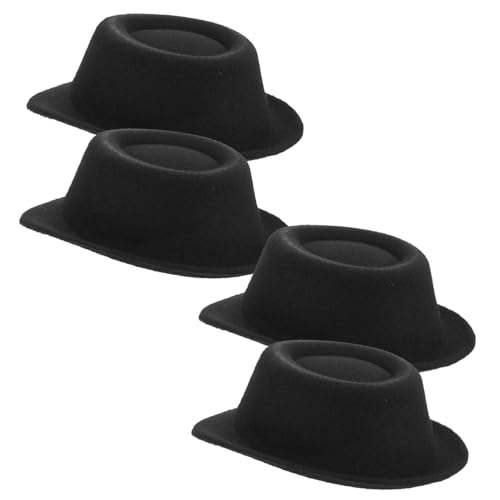 VICASKY 4 Stück Puppenfigur Hut schwarzer Fedora-Hut Hüte dekoratives Puppenhut-Ornament dekorativer Hutkopfschmuck weinachtsmützen weihnachsmütze Miniaturhut Kleiner Hutkopfschmuck Stoff VICASKY 4 Stück Puppenfigur Hut schwarzer Fedora-Hut Hüte dekoratives Puppenhut-Ornament dekorativer Hutkopfschmuck weinachtsmützen weihnachsmütze Miniaturhut Kleiner Hutkopfschmuck Stoff von VICASKY