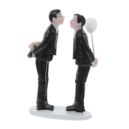 VICASKY 4 Stück Romantische Hochzeitstortenfigur Schwules Brautpaar aus Stabilem Harz Delikate Form für Cake Topper und Partydeko Leicht und Langlebig für Valentinstag und Hochzeitsfeier VICASKY 4 Stück Romantische Hochzeitstortenfigur Schwules Brautpaar aus Stabilem Harz Delikate Form für Cake Topper und Partydeko Leicht und Langlebig für Valentinstag und Hochzeitsfeier von VICASKY