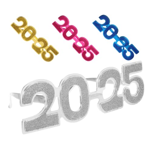 VICASKY 4 Stück Teiliges Glitzer Brillen aus Lustige Partybrille für Silvester Bunte Dekorative Neujahrs Brillen für Festival Foto Requisiten Leicht und Robust für Erwachsene VICASKY 4 Stück Teiliges Glitzer Brillen aus Lustige Partybrille für Silvester Bunte Dekorative Neujahrs Brillen für Festival Foto Requisiten Leicht und Robust für Erwachsene von VICASKY