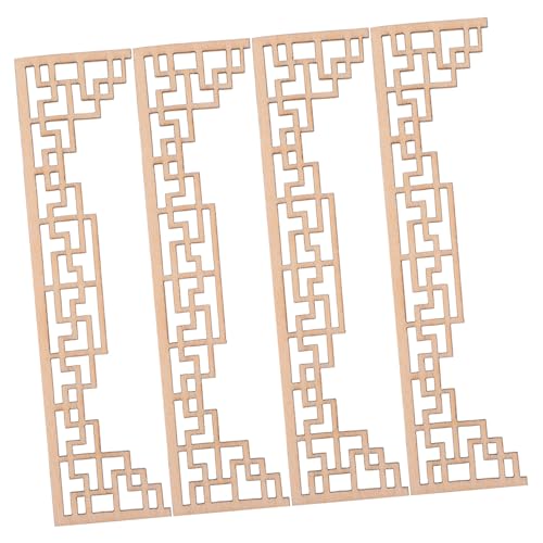 VICASKY 4 Stück Teiliges Holz Onlays aus Unbehandeltem Holz Geschnitzte Chinesische Architektur Applikationen Vielseitig Bemalbar Stabile Miniatur Dekorationen für Sandtisch Modelle und VICASKY 4 Stück Teiliges Holz Onlays aus Unbehandeltem Holz Geschnitzte Chinesische Architektur Applikationen Vielseitig Bemalbar Stabile Miniatur Dekorationen für Sandtisch Modelle und von VICASKY