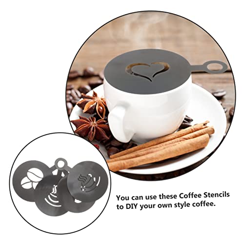 VICASKY 4 Stück Teiliges Kaffee Latte Art Schablonen aus Praktische Cappuccino Stencils für DIY Kaffeekunst Vielseitig Einsetzbar für und Puderstreu Leicht zu Reinigen für Kaffeeliebhaber VICASKY 4 Stück Teiliges Kaffee Latte Art Schablonen aus Praktische Cappuccino Stencils für DIY Kaffeekunst Vielseitig Einsetzbar für und Puderstreu Leicht zu Reinigen für Kaffeeliebhaber von VICASKY
