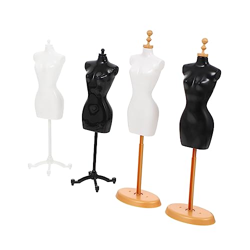 VICASKY 4 Stück Teiliges Miniatur Puppenständer Mannequin Kleiderhalter für Puppenmode Sicher und Schadstofffrei zum Ausstellen von Kleidern und Zubehör von VICASKY