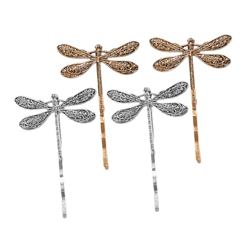 VICASKY 4 Stück Teiliges Vintage Libellen Haarklammern aus Metall Kawaii Haarspangen Damen Vielseitig Einsetzbar für Seitenhaar und Stray Haare Langlebig und Formbeständig VICASKY 4 Stück Teiliges Vintage Libellen Haarklammern aus Metall Kawaii Haarspangen Damen Vielseitig Einsetzbar für Seitenhaar und Stray Haare Langlebig und Formbeständig von VICASKY