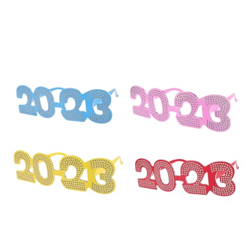 VICASKY 4 Stück Teiliges Year Partybrillen Zahlen Brille Lustige Foto Requisiten für Silvester Feier Erwachsene und Familien VICASKY 4 Stück Teiliges Year Partybrillen Zahlen Brille Lustige Foto Requisiten für Silvester Feier Erwachsene und Familien von VICASKY