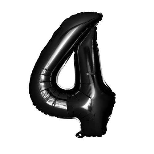 VICASKY 40 40 Folienballons Ballons Masse zahlenluftballons zahlenballon party sachen Dekoration für Partys geburtstagdeko luftballone hochzeitsdeko Nummernballons schwarz Jubiläumsballons von VICASKY
