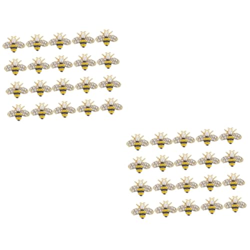 VICASKY 40 Stck. Nagel Charms Bienenform aus Langlebiger Legierung Kreative Maniküre Dekoration für Natürliche und Künstliche Nägel DIY Nagelschmuck für Individuelle Nail Art Designs VICASKY 40 Stck. Nagel Charms Bienenform aus Langlebiger Legierung Kreative Maniküre Dekoration für Natürliche und Künstliche Nägel DIY Nagelschmuck für Individuelle Nail Art Designs von VICASKY