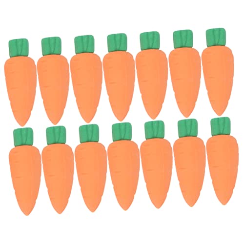 VICASKY 40 Stück Karotten Radiergummi zappeln Strohhalme Becher radiergummi erasers for puzzlekleber Puzzlematte Gefälligkeiten für Schulpartys Kleine Radiergummis von VICASKY