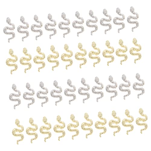 VICASKY 40 Stück Schlangen Nagel Charms DIY Nageldekor Zubehör für Maniküre Kreative Nagelkunst Einzigartige Designs für und Partys Nail Art Accessoires von VICASKY