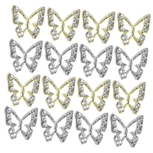 VICASKY 40 Stück Schmetterling Nail Charms Nagelkunst Zubehör mit Glitzersteinchen Deko für Maniküre für Hochzeiten Partys und DIY Nageldesigns VICASKY 40 Stück Schmetterling Nail Charms Nagelkunst Zubehör mit Glitzersteinchen Deko für Maniküre für Hochzeiten Partys und DIY Nageldesigns von VICASKY