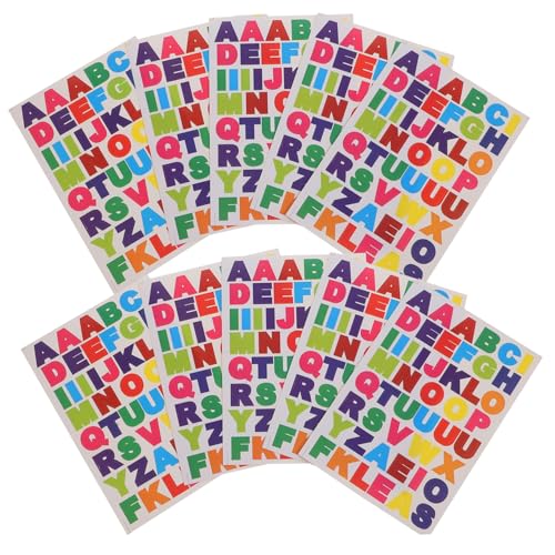 VICASKY 40Blätter Selbstklebende Alphabet Aufkleber für Cartoon Sticker für Scrapbooking Basteln Mailbox und Mülleimerbeschriftung für Kreative Projekte VICASKY 40Blätter Selbstklebende Alphabet Aufkleber für Cartoon Sticker für Scrapbooking Basteln Mailbox und Mülleimerbeschriftung für Kreative Projekte von VICASKY