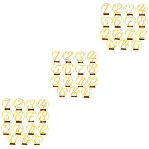 VICASKY 45 Stck. Teiliges Tischnummern Goldene Hochzeitstischschilder mit Design Langlebige und Nummernschilder für Bankette Geburtstagsfeiern Restaurants und Empfangsdekorationen VICASKY 45 Stck. Teiliges Tischnummern Goldene Hochzeitstischschilder mit Design Langlebige und Nummernschilder für Bankette Geburtstagsfeiern Restaurants und Empfangsdekorationen von VICASKY