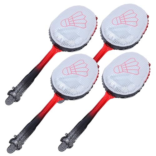 VICASKY 4Stücke Aluminiumfolie Badminton Racket Ballon Partydekoration Rote Sport Themen Ballons für Geburtstagsfeiern Langlebige Helium Ballons für Ansprechende von VICASKY